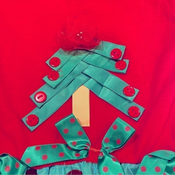 NWOT Chuya Christmas Dress. Size 2T - Picture 4 of 6